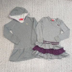 Girl’s 2pc Puma Sweatshirt Dress Bundle Set, Size S